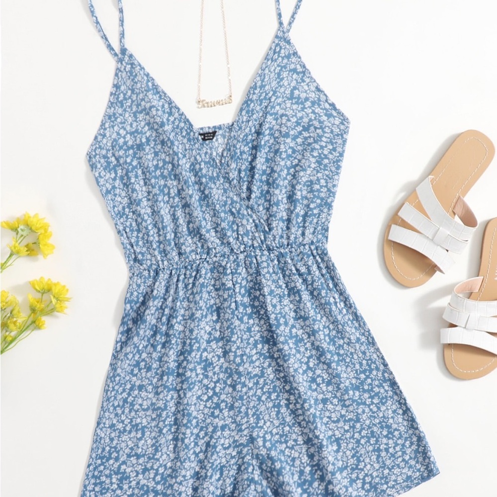 SHEIN Ditsy Floral Cami Romper Size:Xs Eu:34 Us 2
